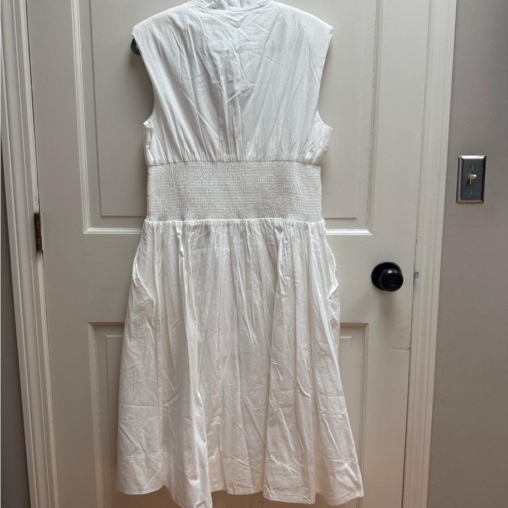 NWT Anthropologie White Zip Tobie Dress - Picture 6 of 6